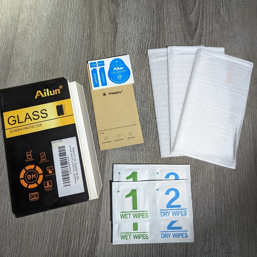 Ailun glass screen protector for Google Pixel 4A 3 pack.